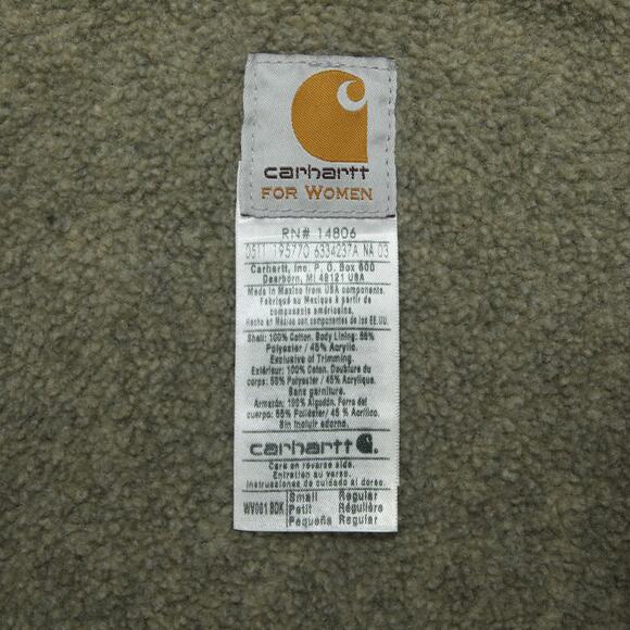 Vintage Carhartt WOMENS WV001 BDK Sherpa Lined Purple Vest Size Small - Picture 10 of 11